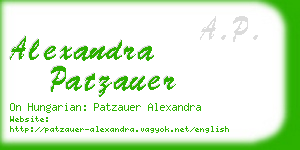 alexandra patzauer business card